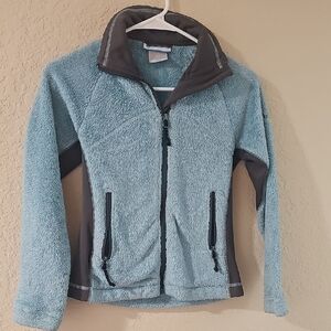 Columbia Light Blue Teddy Jacket with Gray Accents